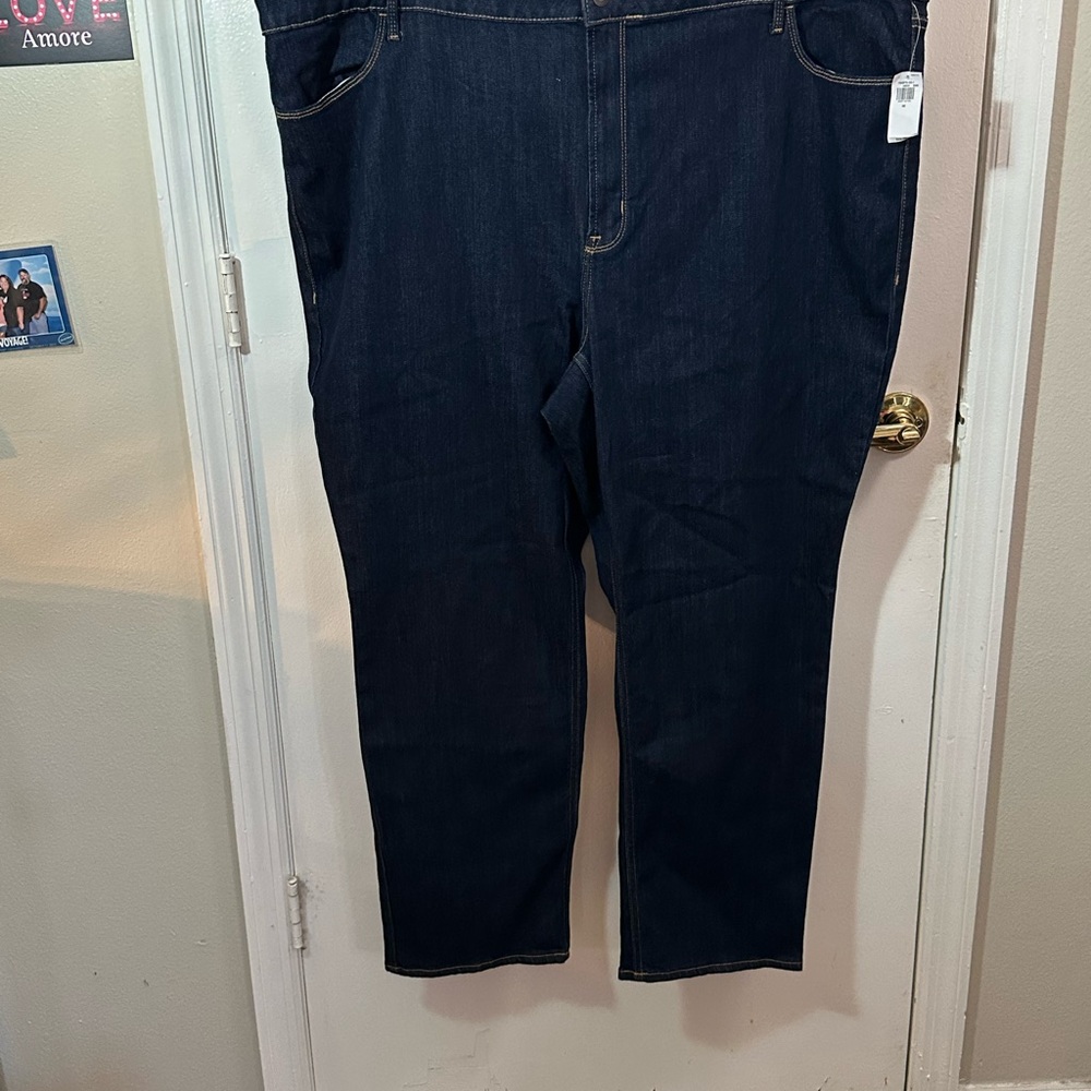 Old Navy Women's Dark Blue Straight Leg Jeans
